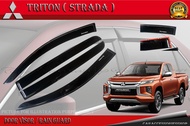 MITSUBISHI TRITON STRADA 2018 DOOR CAR RAIN / WIND / DOOR VISOR SIDE WINDOW DEFLECTOR BLACK
