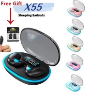 [Freebies Game Sleeve] X55 Sleeping Earbuds with Hi-Fi Stereo Sound Waterproof Build-in Mic Noise Ca