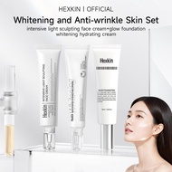 [HexKin Official ] HEXKIN Triple Radiance Routine, Intensive + Whitening Face Cream + Foundation,Con