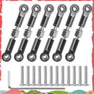 6Pcs Adjustable Metal Linkage Pull Rod Front /Rear Servo Link for  A949 A959 A969 A979 K929 RC Car U