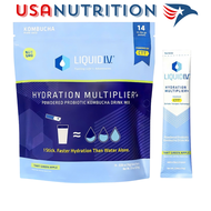 Bột điện giải hỗ trợ tiêu hóa Unilever Liquid IV Multiplier+ Probiotic Kombucha : Bịch 14 gói