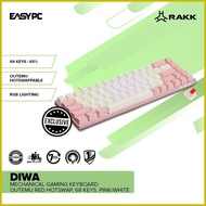 ∇ ✲ ❃ EasyPC| RAKK DIWA/ DIWA V2 68 Keys Mechanical Gaming Keyboard | Outemu Blue or Red Hotswap|