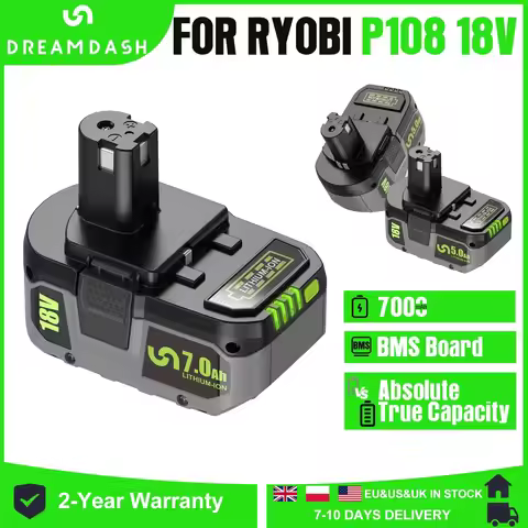 3/7Ah For RYOBI P108 18V Battery Lithium-Ion Power Tools P108 P107 P105 P104 P103 P102 Ryobi Battery