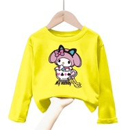 kaos anak perempuan my melody lengan panjang Tshirt kids 1-12tahun k.077