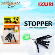 Black fishing Stopper 1 piece contains 30 pieces swivel fishing stopper fishing