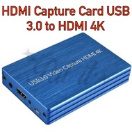 HDMI Capture Card USB 3.0 to 4K Game Live Streaming Plug and Play