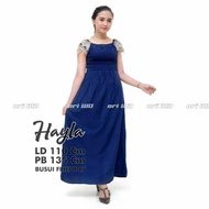 Daster Arab DLUSIA TURKEY BAHAN RAYON SUPER ALL SIZE WARNA NAVY