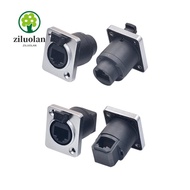 ZILUOLAN RJ45  Connector, Waterproof  Cable Holder RJ45 Ethernet Connector, D Type Panel Mount Socke