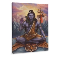 Hindu God India Shiva Statue Lord Shiva Family Posters Art Posters(18) Wall Art Paintings Canvas Wal