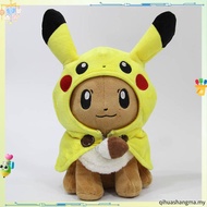 Pokémon Plush Doll Pikachu/Eevee Rag Toy in Cosplay Costume Japanese Anime Bedside Ornament Gift for