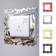 1Pc/4Pcs DIY Creative Wall Stickers Acrylic Mirror Switch Sticker Self-Adhesive Home Decor