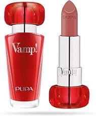 Pupa Milano Vamp! Extreme Colour Lipstick With Plumping Treatment, 107 Rosewood, For Fuller, Defined
