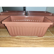 5pcs. BIG brown rectangle pots for plants 32x15x13 cm / paso / garden pot / plant tray / pechay pot