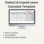 DEDUCT & UNPAID LEAVE  CALCULATE TEMPLATE SALARY TOLAK & CUTI BELUM GAJI KIRA TEMPLAT GAJI