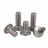 M3 M4 M5 M6 M8 M10 M12 Length Carriage Bolt 304 Stainless Steel Round Head Square Neck Screw