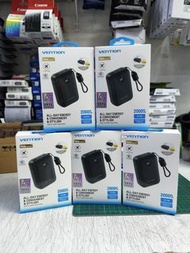全新行貨長期現貨 Vention FKB 3C認證(可上飛機) Power Bank 20000mAh 行動電源 連LED 顯示屏內建 USB-C 轉 USB-C 22.5W 