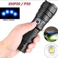 New Bisa Cod Paket Lengkap Senter Led Tactical 200000 Lumens Xhp 50 -