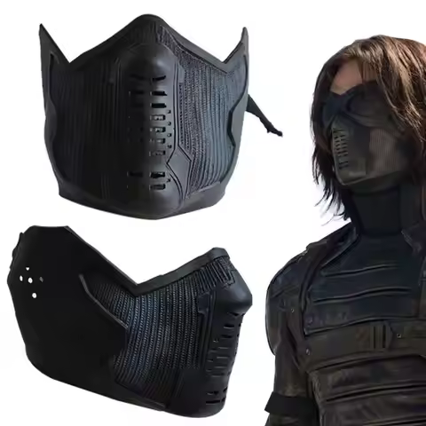 America Winter Soldier Cosplay Mask James Buchanan Bucky Barnes Cosplay Latex Mask Halloween Costume