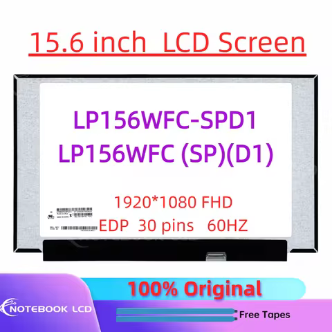 LP156WFC (SP)(D1) P/N FRU 5D10R29527 LP156WFC-SPD1 15.6" LED LCD Screen FHD 1080p Display Panel Repl