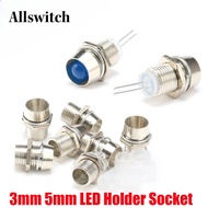10Pcs 3mm 5mm LED Holder Socket Copper Metal LED Diode Holder
