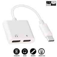 JH-031 / JH-032 2 in 1 Type C to Audio Jack (3.5mm) + Type C / Type C to Type C + Type C Audio and C