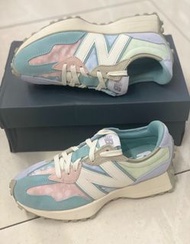全新正貨/new balance 327 復古跑步鞋 藍粉