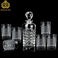 Seven-Piece Set Whiskey Decanter Set Wine Glass Gift Whiskey Wine Bottle Wine Glass Set