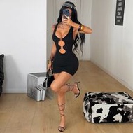 Women's Summer Streetwear Rave Club Night Out Outfit Casual Sexy Music Festival Party Y2K Gyaru Cut 