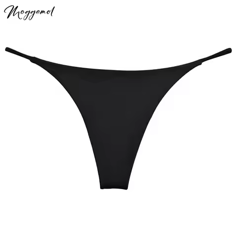 Womens Beach Cheeky Bikini Bottom Sunbathing Panties Thongs Briefs Swimsuit Low Rise Underwear T-bac