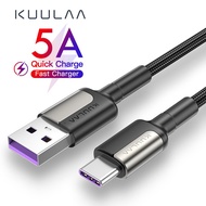 KUULAA 5A USB Type C Cable Supercharge USB C Fast Charging Cable Type-C Cable for Huawei Samsung
