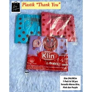 Thank you plastic bag size 24