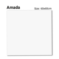 Granit merk COVE tipe Amada UK 60x60cm untuk lantai atau dinding warna putih motif polos permukaan glossy kualitas pertama 