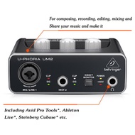 【 Ready Stock】Behringer U-Phoria UM2 / UMC22 /UMC 404HD USB audio interface preamplifier sound ca