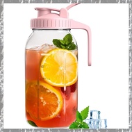 [yinahiut002.ph] 64oz Glass  Jar Pitcher with Lid,2 Quart Airtight Glass Water Jug,Leakproof Wide Mo