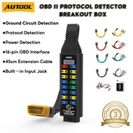 AUTOOL New Auto Break Out Box OBD II protocol detector and junction box car OBD interface diagnostic