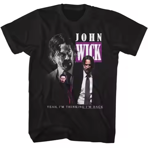 John Wick Adult T Shirt Movie Series Keanu Reeves Hitman Triple Black Cotton