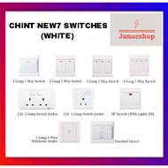 CHINT NEW7 SERIES SWITCHES  1Gang 2Gang 3Gang 4Gang 20A 13A (WHITE)