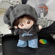 [Cotton Baby-Fish Dimension] 20cm 20cm Non-Attribute Baby Clothes Doll Casual Hat Top Necklace Earph