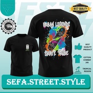 SEFASTYLE - Urban Legends Skate Tribe Cotton Combat 24s Streetwear T-Shirt for Men and Women 100% OR