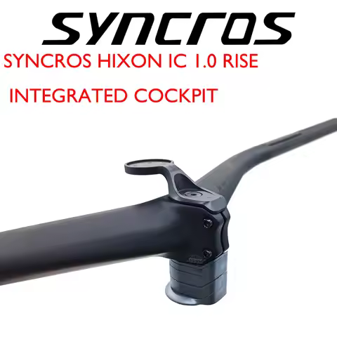 SYNCROS Hixon iC 1.0 Rise Carbon Mountain Bike Handlebar, Integrated Handlebar, 28.6mm, Matte Black,