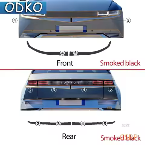 Smoked Black for Ioniq 5 2022 2023 Headlight Rearview Protection Film Car Sticker Anti-scratch Prote