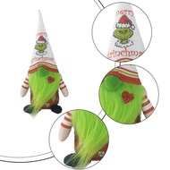 [layonora] The New Faceless Doll Ornament Is Matched with The Green-haired Monster Grinch Elf Dwarf 