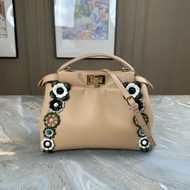 Fendi peekaboo 小怪獸花卉 全皮手提包肩背包 高公價款