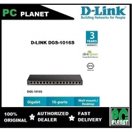 D-Link DGS-1016S 16 Ports Slim Dimension Gigabit Desktop Switch