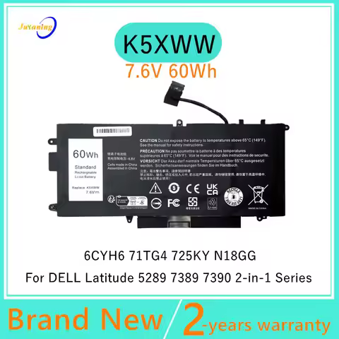 K5XWW Laptop Battery For Dell Latitude 5289 E5289 7390 7389 2-in-1 L3180 Series P29S 6CYH6 71TG4 725
