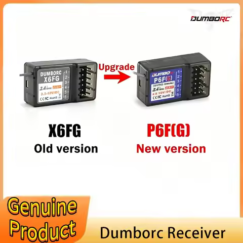 RC Servo DUMBORC P6F/P6FG/P6DC/P6DCG 2.4G 6CH Radio Control System Receiver for X4 X5 X6 X6P Transmi