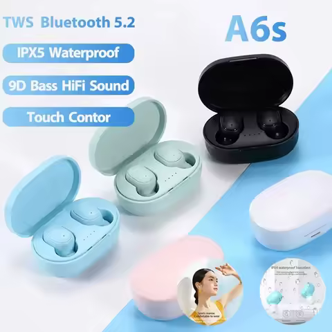 A6S TWS Headset Wireless Earphones Bluetooth Headphones Sport Stereo Fone Bluetooth Earbuds for Xiao