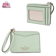 (CHECK STOCK FIRST)BRAND NEW AUTHENTIC INSTOCK KATE SPADE LEILA WLR00398 SMALL CARD HOLDER WRISTLET GREEN