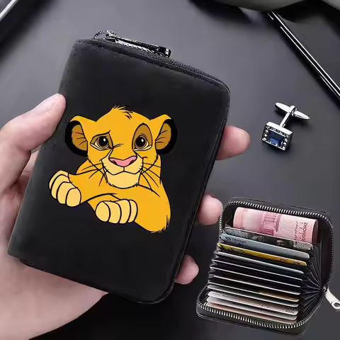 The Lion King Multifunctional Card Bag 11 Cards Slot Credit Card Holder Anti Demagnetization Wallets