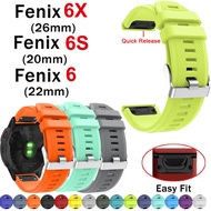 [HOT JUXXKWIHGWH 514] 26 22 20มม. สำหรับ Garmin Fenix 6S 6 6X Pro 5 S 5 5X Plus 3HR 935สายซิลิโคนนาฬิกา Quick Release สมาร์ทนาฬิกาอุปกรณ์เสริม